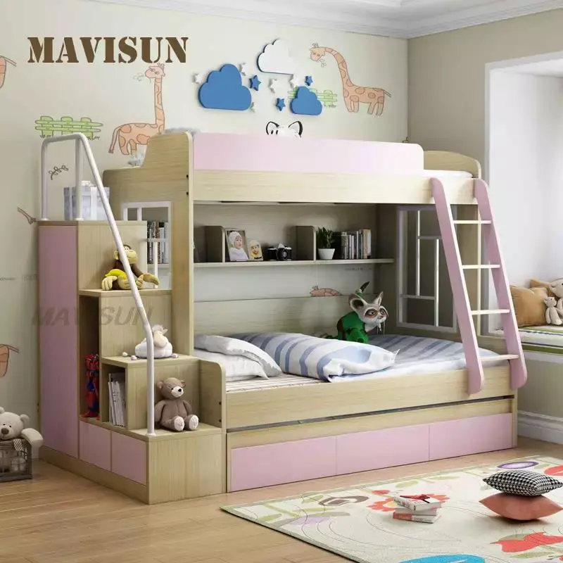 Beliche infantil de estilo moderno, duplo madeira maciça, conjunto de móveis que economiza espaço, 1,2 m de cama alta e baixa, apartamento pequeno