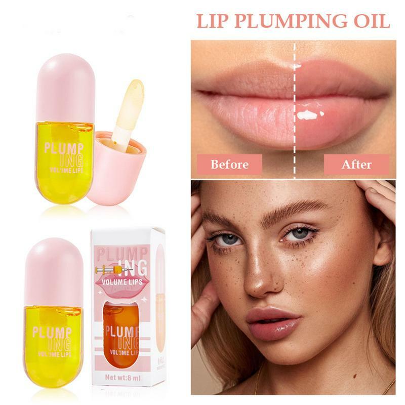 Lip Gloss lip plumper gloss Moisturizing Natural Lip Plumping Gloss Lip Enhancer Plumper Oil Extreme Volumising Lip Gloss Serum