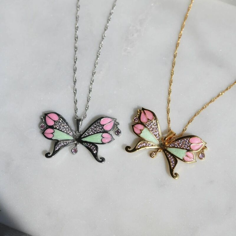 Winx o pingente borboleta clube, pop colar colorido, belas jóias, design romântico, nova moda