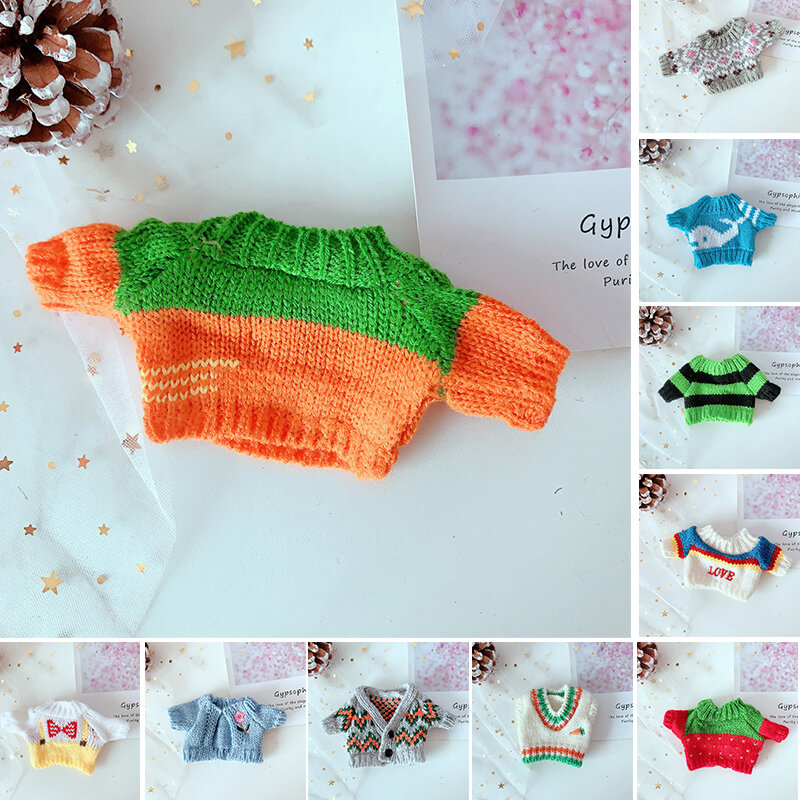 Doll Clothes For 20cm Idol Dolls Accessories Plush Doll's Clothing Sweater Stuffed Toy Dolls Outfit For Korea Kpop EXO Dolls New