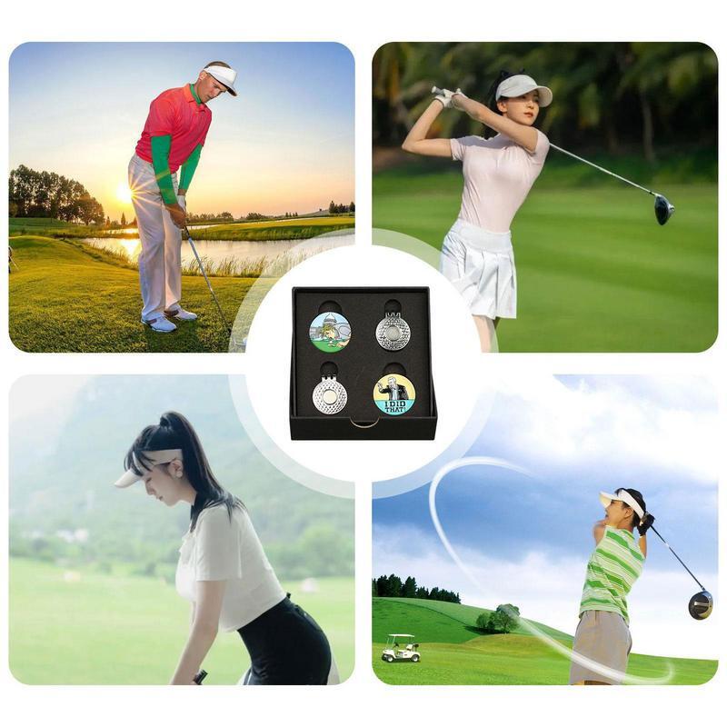 Magnetyczny zestaw znaczników do piłki golfowej, łatwo mocuje się do czapki golfowej dla nastolatków, mężczyzn i kobiet, początkujących w golfa