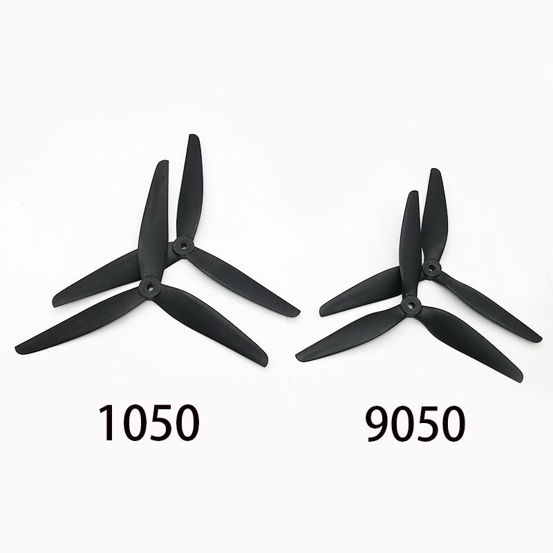 10X5X3/9X5X3 1050/9050 10Inch 9Inch 3-Blade Zwart-Glasvezel Versterkte Nylon Propeller Voor Rc Fpv Drone Frame Kit