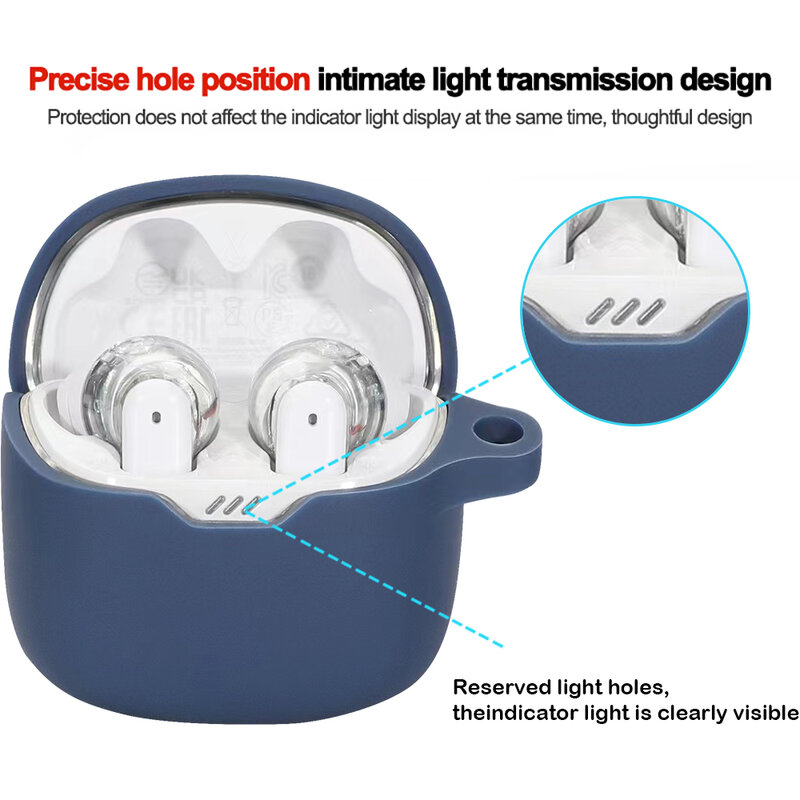 Étui de chargement lavable en Silicone souple pour écouteurs JBL TUNE FLEX, housse de protection Anti-chute pour écouteurs sans fil Bluetooth, accessoires