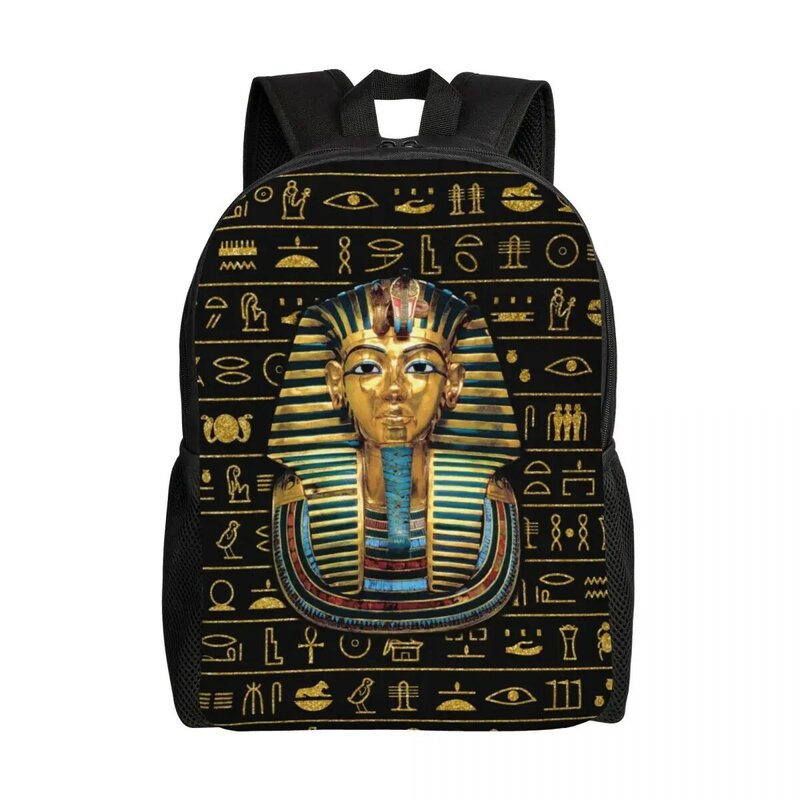 Mochila de viaje con diseño de Ojo de Horus egipcio para hombre y mujer, morral escolar para ordenador portátil, jeroglífos del antiguo Egipto, bolsas de día para estudiantes universitarios