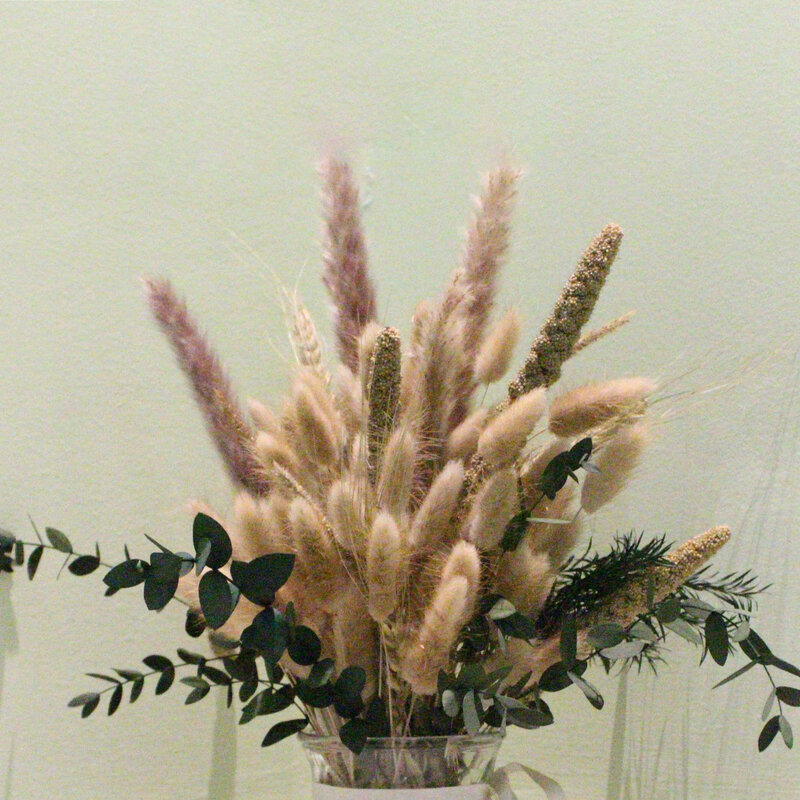Arranjo de casamento boho decoração de casa natural reed bunny cauda grama leves verdadeiro pampas grama flores secas decoração de natal