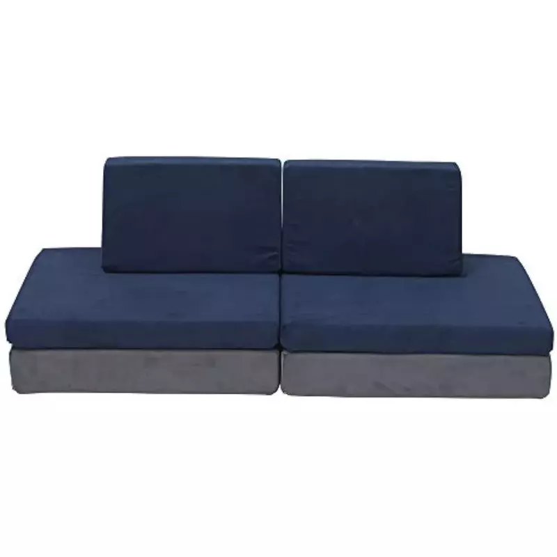 Children's sofa or 2 chairs, grey and navy blue, toddler to teen bedroom furniture, girls and boys playroom sofa
