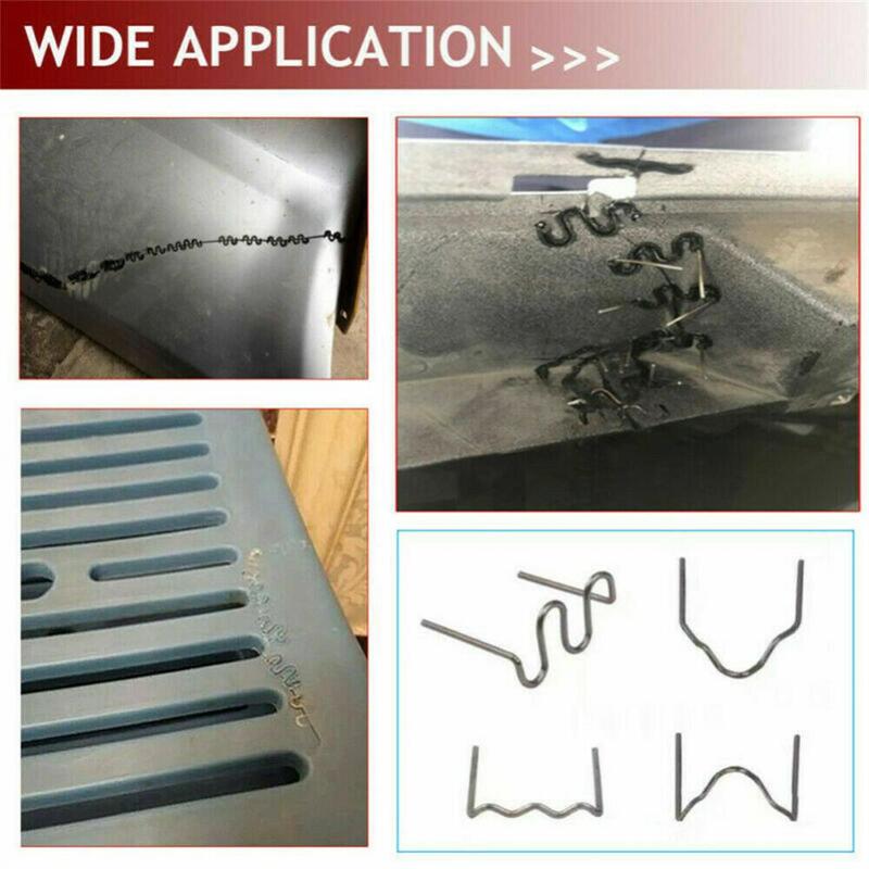 100pcs cucitrice a caldo strumenti di saldatura per saldatura riparazione plastica Standard Pre Cut Wave Staples Kit di riparazione automobilistica