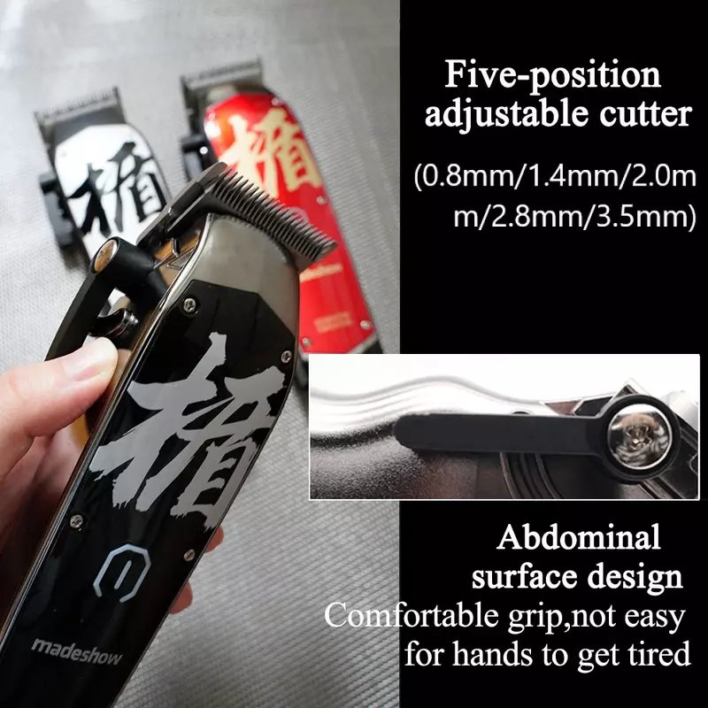 Madeshow M10 alat potong rambut pria, mesin cukur jenggot profesional dapat diatur tanpa kabel