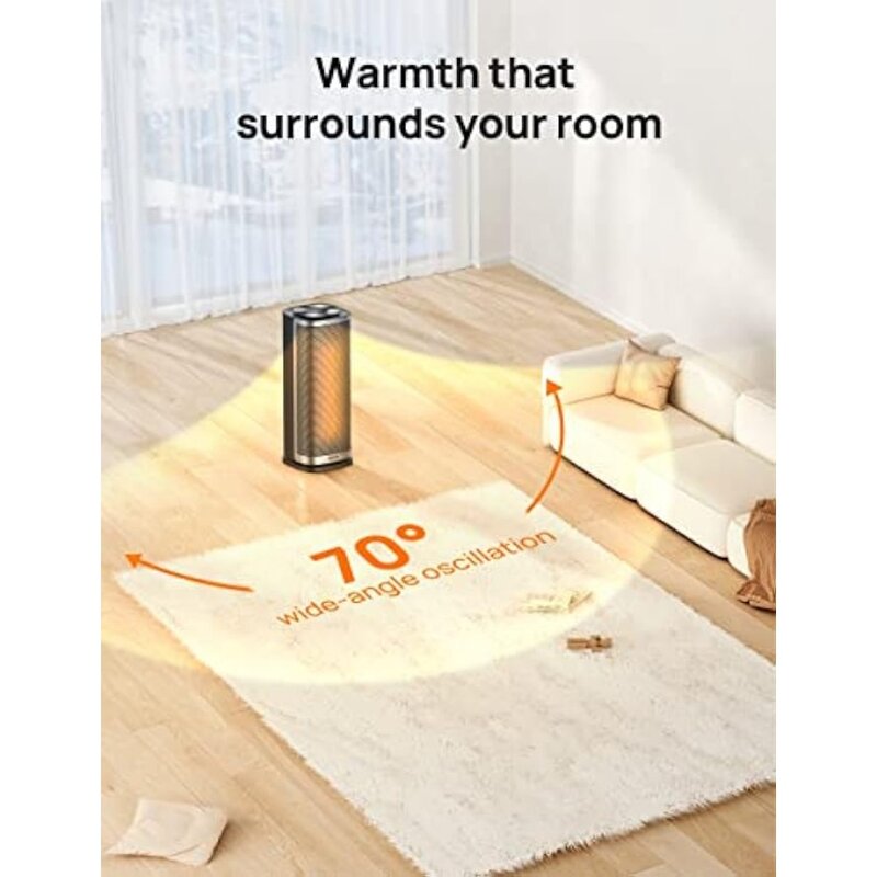 Raum heizgeräte für den Innenbereich-schnelle Heizung Keramik elektrische & tragbare Heizungen mit Thermostat, 70 ° Schwingung