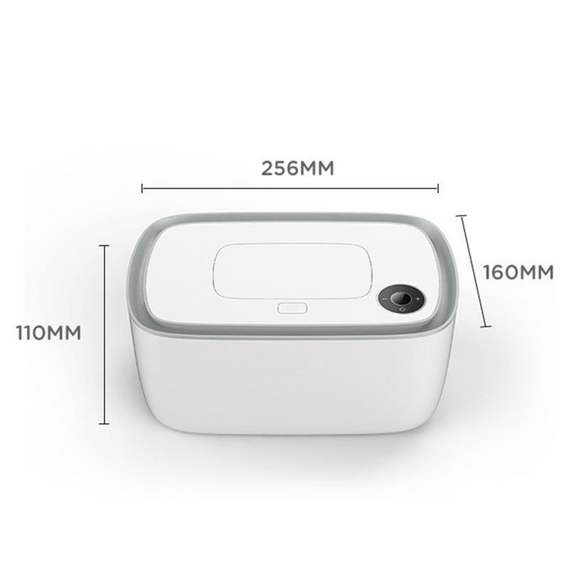 Portátil Wet Wipes Dispenser, grande capacidade, Wipe Warmer Holder, uma chave para ajustar a temperatura, LED Realtime Display, 18W