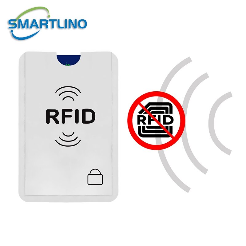 10Pcs Alumínio Anti RFID Titular Cartão NFC Bloqueio Leitor Bloqueio Id Banco Titular Caso Proteção Metal Cartão de Crédito Caso