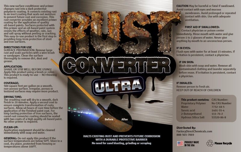 Rust Converter Ultra, Highly Effective Professional Grade Rust Repair Spray (1 Gallon)