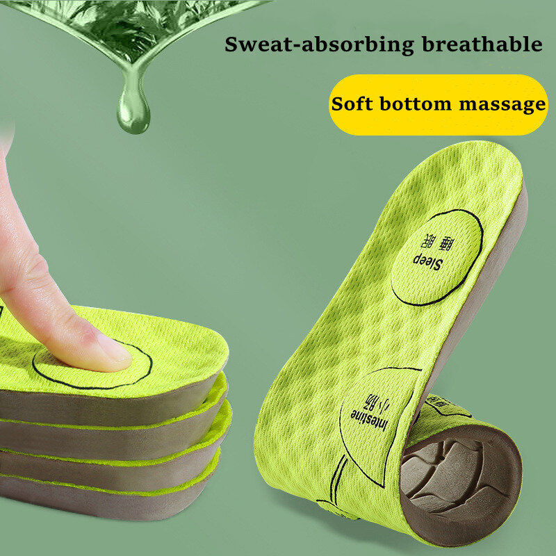 Acupressure on Foot Insoles For Shoes Breathable Deodorant Sport Insoles for Medical Man Women Comfortable Running Shoe Sole
