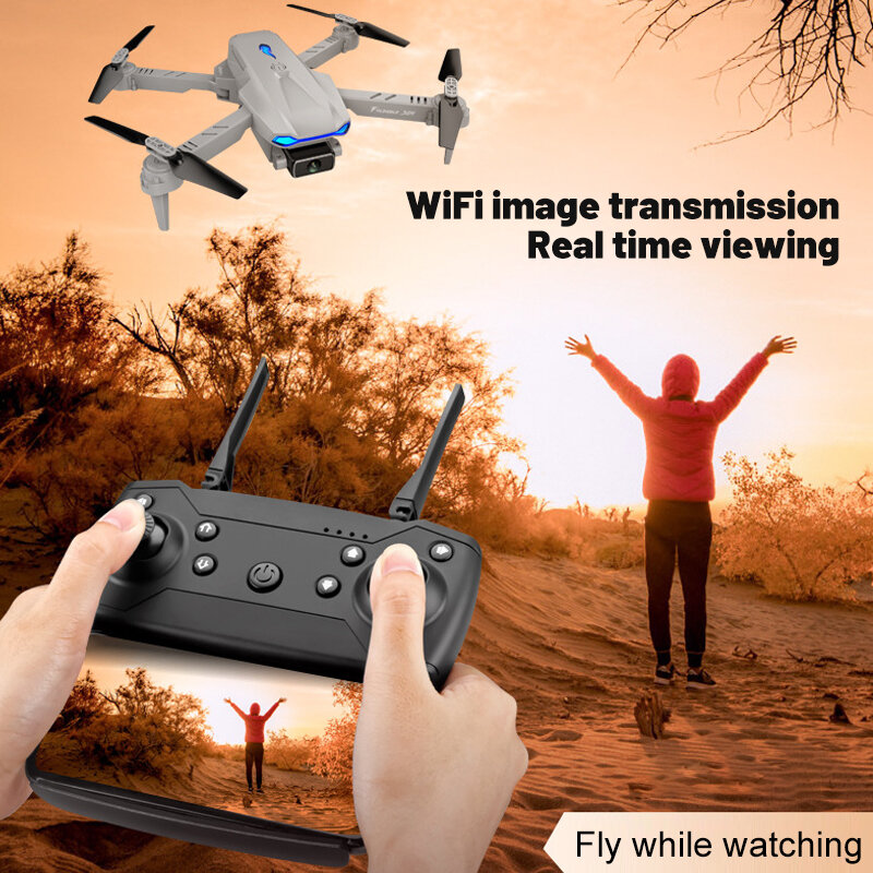 2022 novo mini zangão s89 pro 4k profesional hd única câmera wifi fpv drones altura preservação rc helicópteros quadcopter brinquedos
