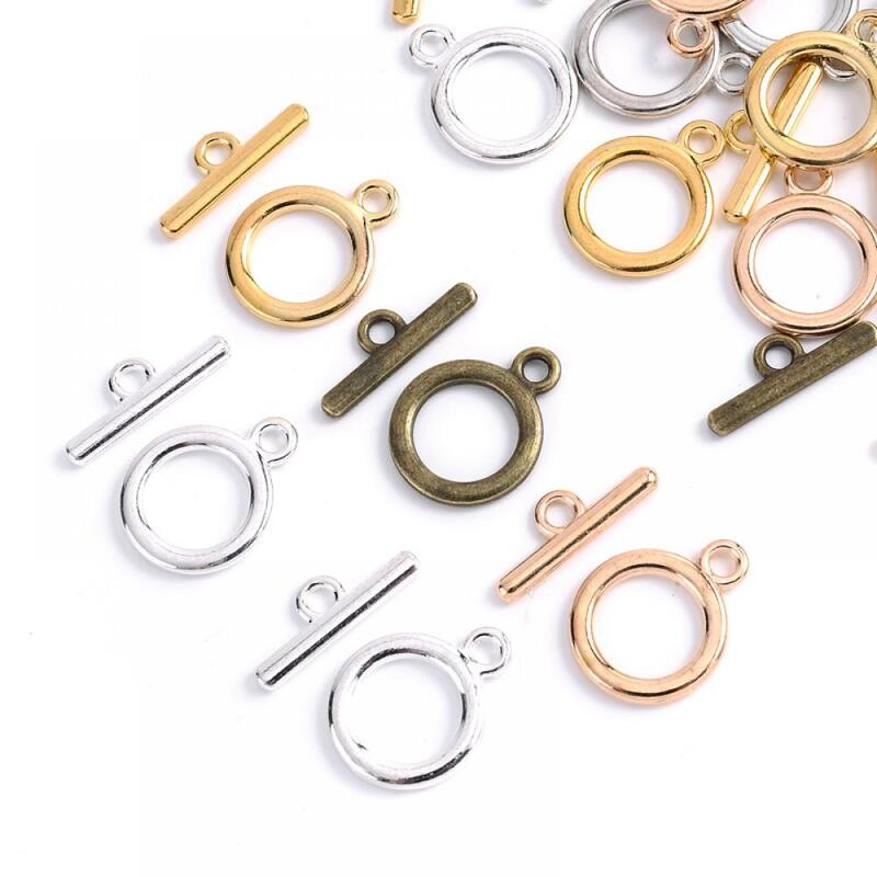 15Mm 10 Buah Baja Tahan Karat Klasik OT Gesper Konektor Toggle Clasp untuk Membuat Perhiasan Kalung Gelang Aksesori Temuan