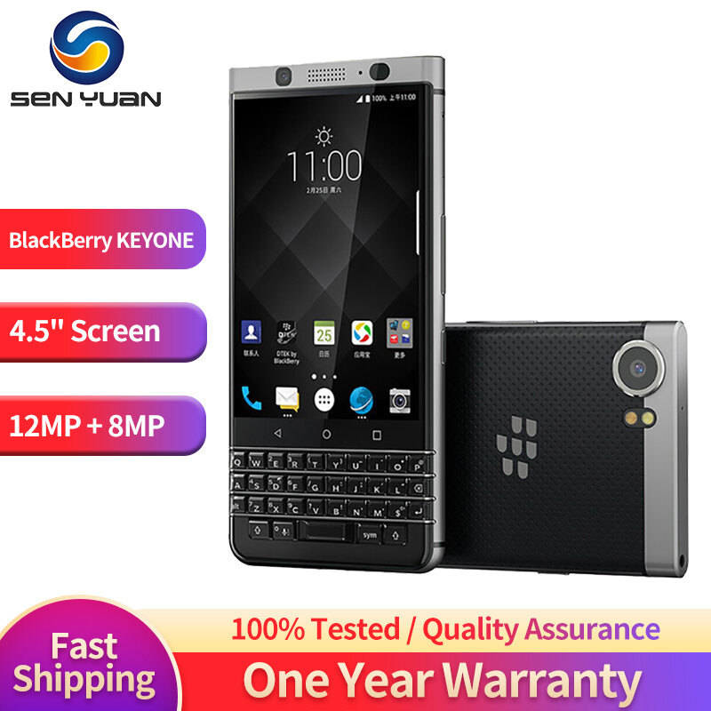 Оригинальный телефон BlackBerry Keyone 4,5 дюйма, телефон со стандартной планкой, BlackBerry K1 3 ГБ + 32 ГБ/4 Гб + 64 ГБ, камера 8 Мп, Восьмиядерный процессор, 4G LTE