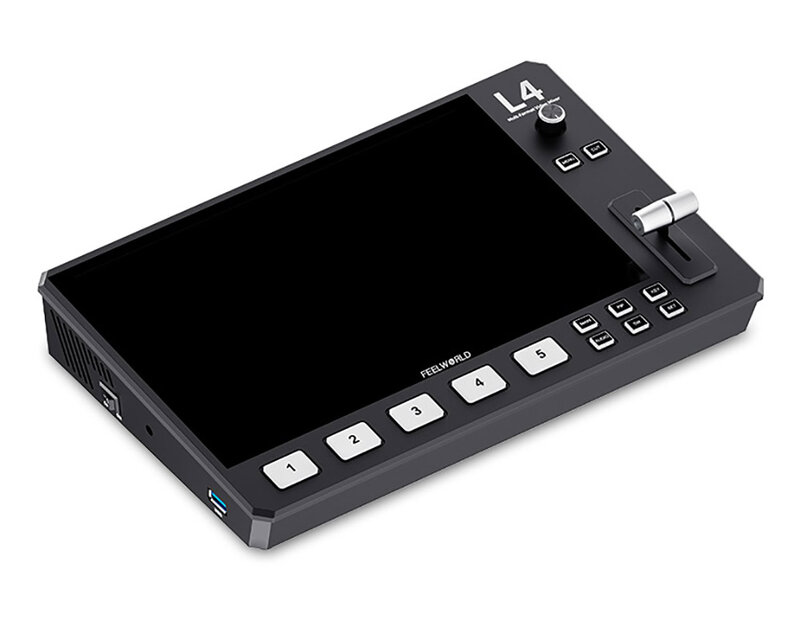 FEELWORLD-conmutador de vídeo HD L4, 5 CANALES, multicámara, transmisión en vivo, producción en vivo, pantalla táctil de 10,1 pulgadas, Panel de Control Flexible