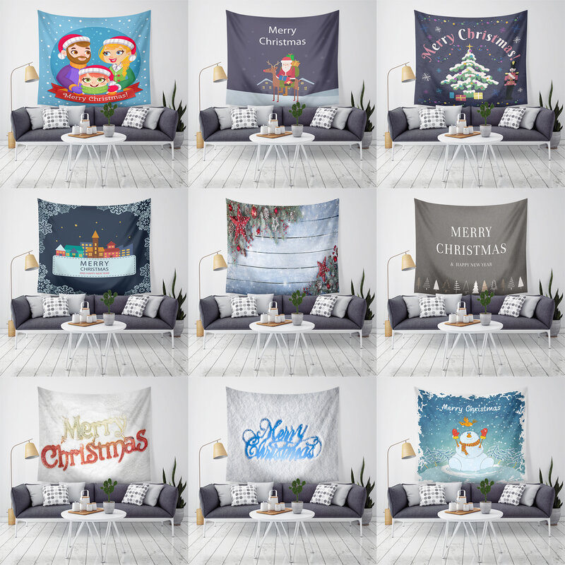 ZHENHE Weihnachten Mode Segen Tapisserie Wohnkultur Wand Hängen Wandteppiche Bettdecke Yoga Matte Decke