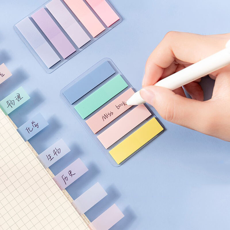 Morandi Color Index Sticker Convenience Label Sticker Simple Mark Convenience Note Book Student DIY Plan Making Schedule Note