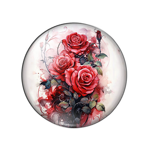 Яркие Красочные розы, цветы, художественные картины, 8 мм/12 мм/20 мм/25 мм, круглые стеклянные фото Кабошоны, демонстрационная фурнитура с плоским основанием