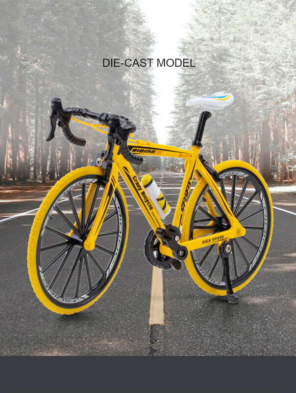 1:8 novo mini liga modelo de bicicleta diecast metal dedo mountain bike corrida simulação adulto coleção brinquedos para crianças presentes