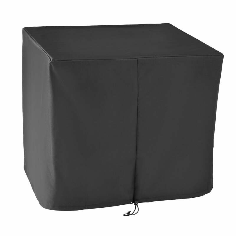 28-дюймовый квадратный стол для костра с пропановым газом BTU 50000, с лавовыми камнями, металлической крышкой и защитным покрытием, черный