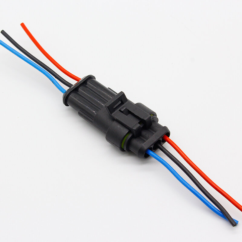 케이블 포함 밀폐형 전기 와이어 커넥터 플러그 세트, 자동 커넥터, 3 핀 방식