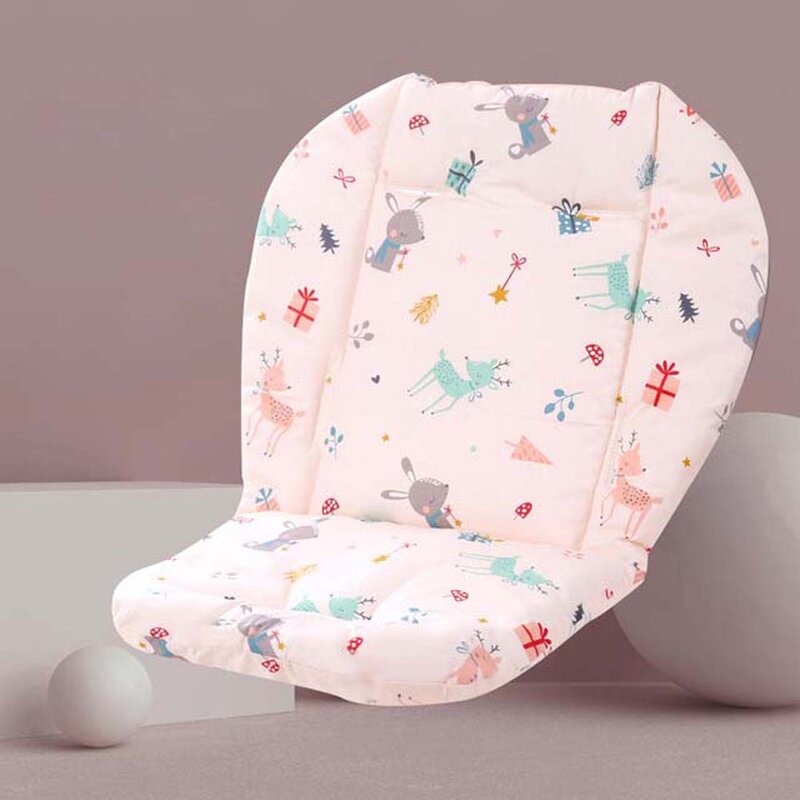 Warm Stroller Cushion Animal Print High Chair Mattress Children Stroller Accessories Stroller Mat Cotton Mat Liner Mat