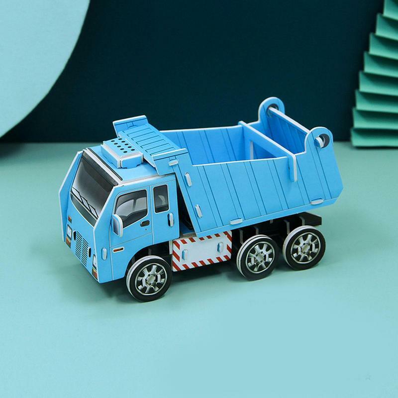 Kit 3D para carro de papel para criança, carro modelo de papelão 3D, artesanato educacional, quebra-cabeças para escola, DIY