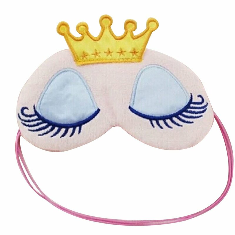 Bonito princesa vento dormir beleza dormir máscara de olho coroa quente longo cílios super bonito dos desenhos animados sombreamento olho