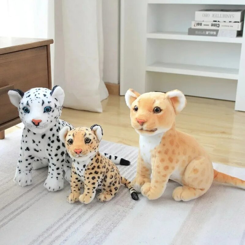 Имитация гепарда, имитация снега, леопарда, плюшевая игрушка, мягкая имитация льва, гепард, плюшевая игрушка, милая плюшевая игрушка