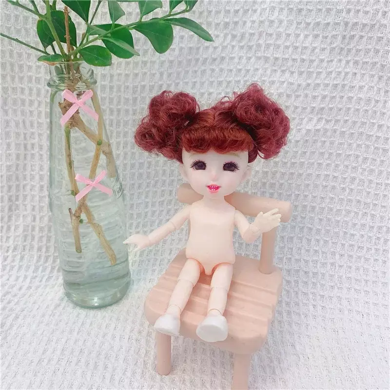 Boneca articulada móvel BJD, penteados de várias cores, brinquedos DIY menina, corpo nu feminino, presente elegante, bonito, 13, 1, 8, BJD
