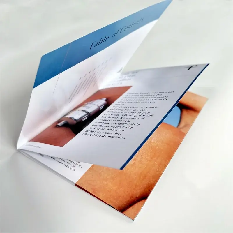 Customized product.High Quality Custom Advertising Brochure Leaflet Printing With Saddle Stitching Instructions Manual Booklet F