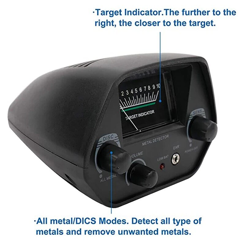 Detector de Metales MD-4030, longitud ajustable, portátil, Cazador de tesoros, alta sensibilidad, subterráneo, joyería