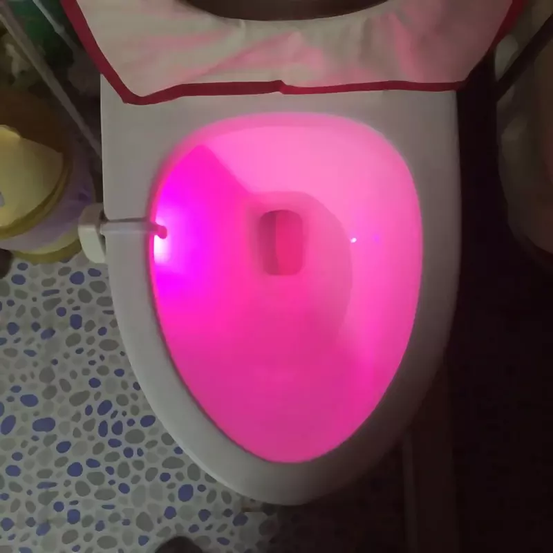 Светодиодный ночник для туалета, 8 цветов