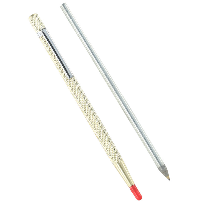 Scriber Glass Tile Cutter For Marking Glass Tiles Metal Tile Cutting Pen Wear-resistant 2PCS Engraving Pen Gold And Silver