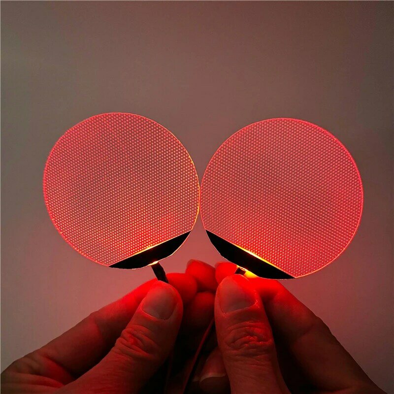 Okrągłe elastyczne giętkie do DIY zestawy świetlnych oczu Led Cosplay Halloween kask maski akcesoria oświetleniowe oczy mogą przycięte CR2032