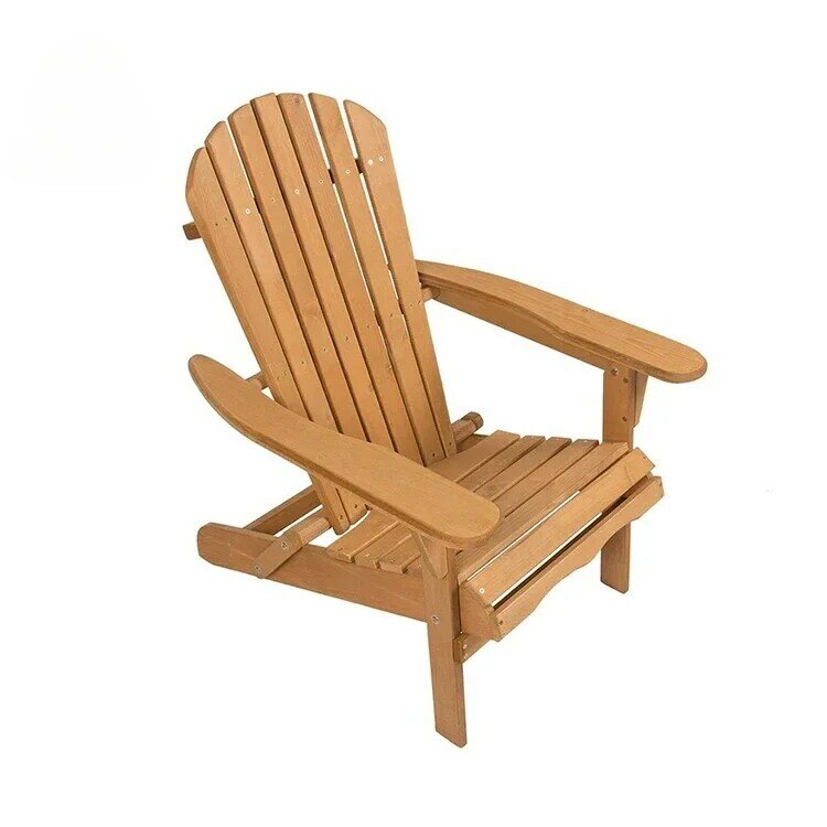 เก้าอี้ไม้ Adirondack เก้าอี้ชายหาดพับได้สำหรับสระว่ายน้ำกลางแจ้ง