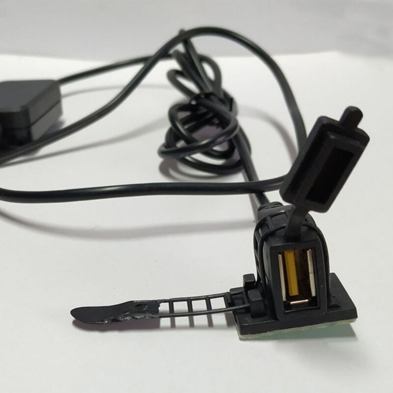 090E Portable Motorbike Handlebar USB 12-24V Power Adapter for Cellphone GPS