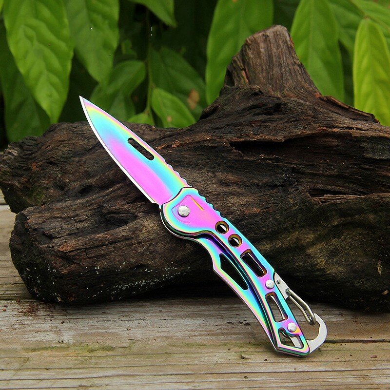 Outdoor Small Folding Knife Stainless Steel 3CR13 Sharp Mini Knife Camping Portable Multifunctional Pocket Fruit Knife