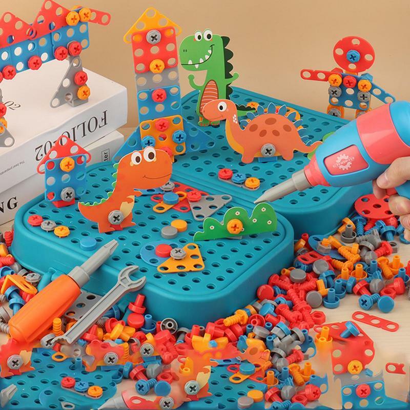 Edukacyjne zabawki dla dzieci Montessori elektryczne narzędzia do zabawy w dzieci w wieku przedszkolnym nakrętka śruba symulacja montażu narzędzia stolarskiego