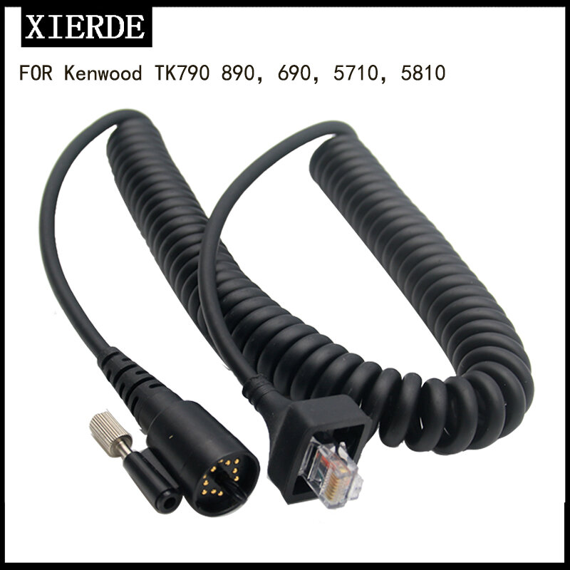 Подходит для KENWOOD TK790, TK890, TK690, TK5710, TK5810 микрофонный кабель, соединительный кабель для микрофона через плечо