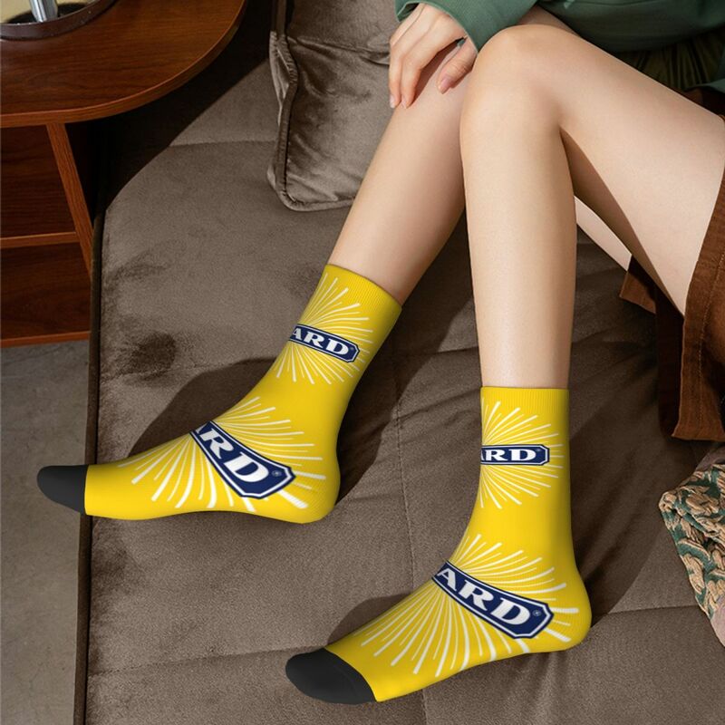 Ricard Merch носки с логотипом Harajuku поглощающие пот чулки всесезонные длинные носки аксессуары для подарка унисекс