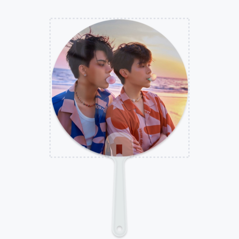 FortPeat Bossnoeul HD Poster Thai TV Love in The Air Drama Stills Photo Picture18*18cm Plastic Round Fans Can Custom