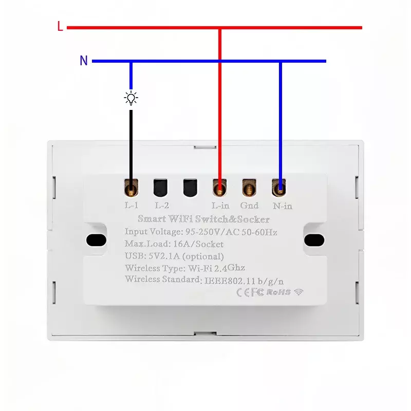 Bingoelec-Tuya WiFi Inteligente Brasil Luz Interruptor Tomada, Portas USB, Tomada, Interruptor de Parede do Interruptor para o Google Home, Alexa
