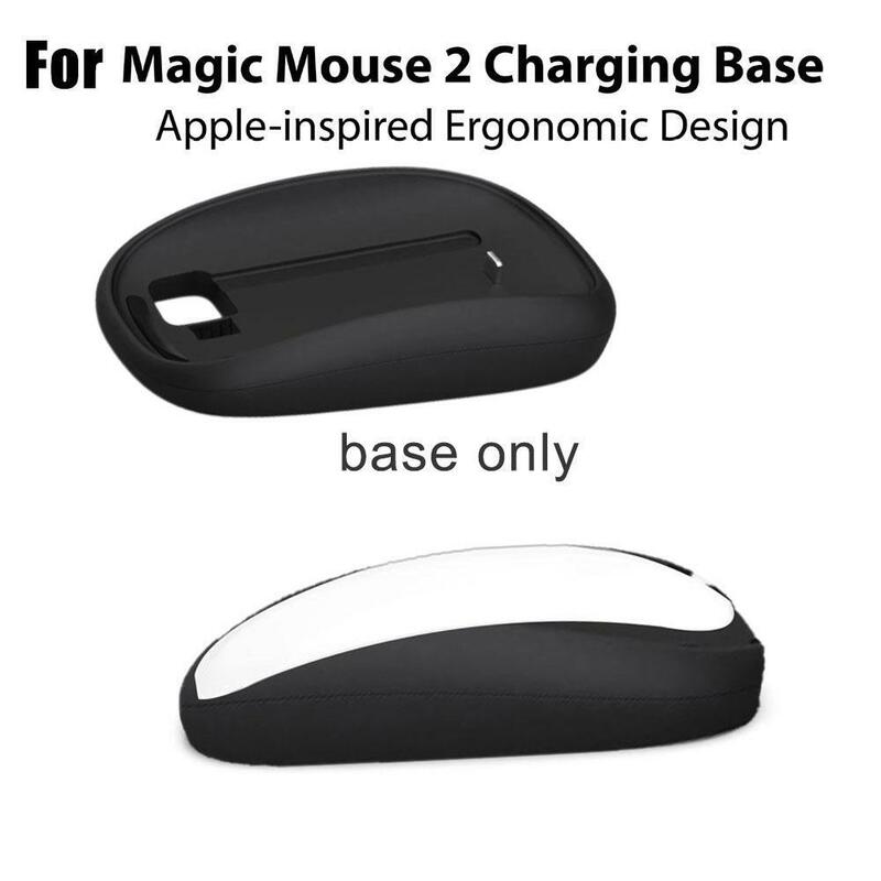ฐานเมาส์สำหรับ Apple Magic Mouse 2ฐานชาร์จตามหลักสรีรศาสตร์แผ่นรองชาร์จไร้สาย Magsafe เพิ่มความสูง