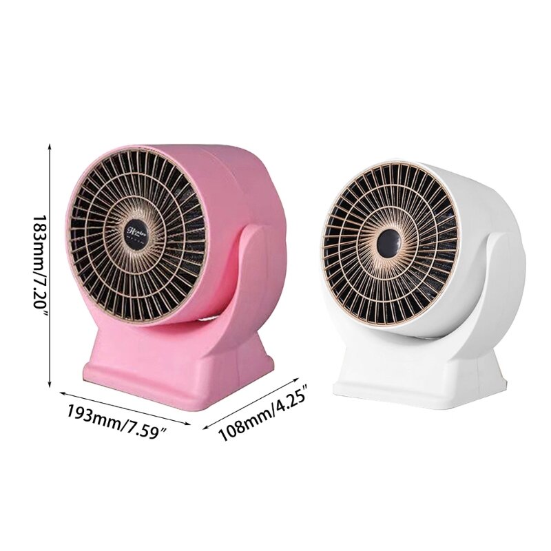 800W Efficient Heating Fan Safe Mini Electric Heater Desktop Heater Fan Heater Suitable for Office Living Room Bedroom