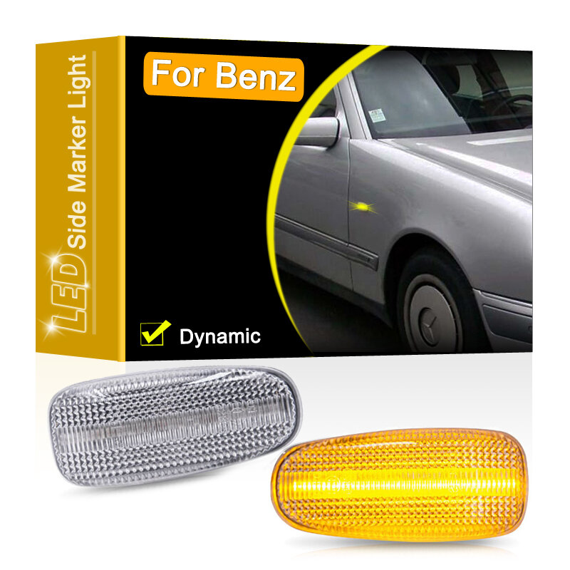 12V Clear Lens แบบไดนามิก LED Side Marker โคมไฟสำหรับ Mercedes Benz 207-410 507D-814D 709-1524 VARIO เลี้ยวไฟสัญญาณ