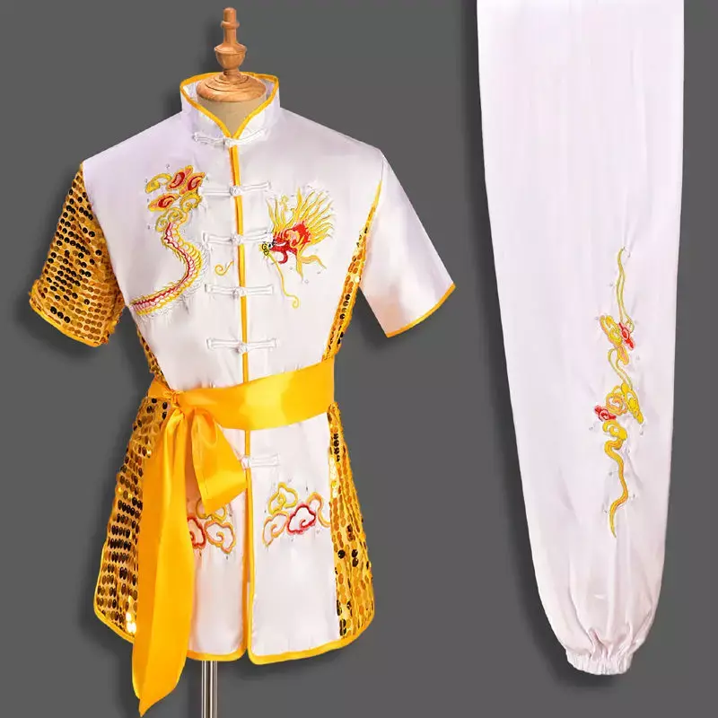 男性と女性のための中国の伝統的なドラゴンユニセックス服セット,筋肉,制服,タイ,ケライディング,タイチャライザー
