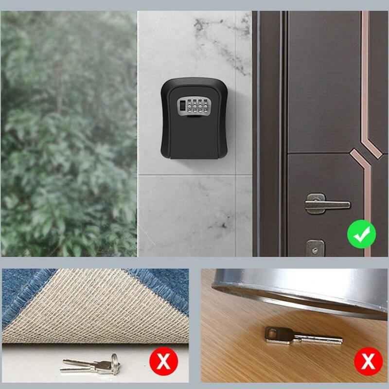 Cassetta di sicurezza per chiavi a combinazione resistente alle intemperie con chiave a parete in plastica cassetta di sicurezza per chiavi con Password per interni ed esterni
